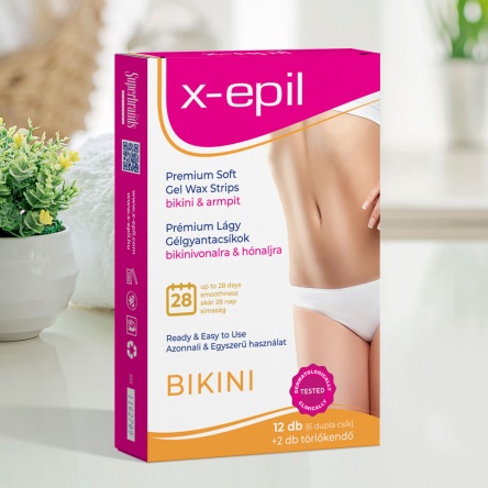 X-Epil Premium Soft Sensitive Gel Wax Strips for bikini – 12 pcs