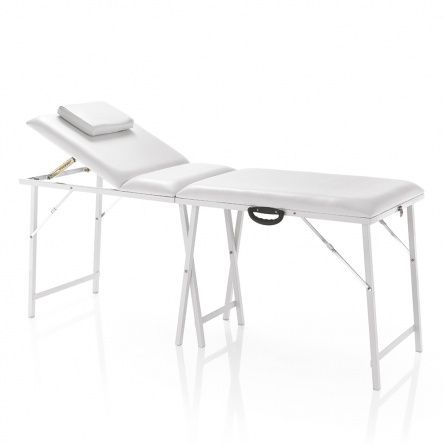 Handy White bed with adjustable backrest