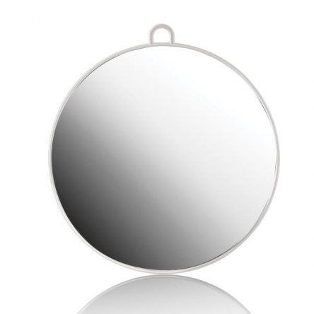 Round mirror - white