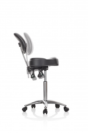 Balance 3 Stool with back black
