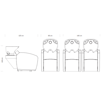 Sun Plus Washing Unit With Raised Footrest