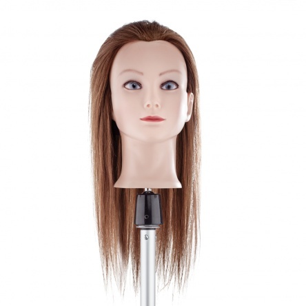 Training head with real  long hair  50cm