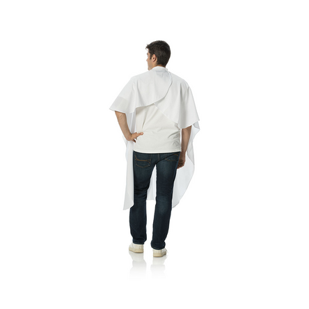 Comfort Pro Cutting cape Black Adjustable Velcro fastening white