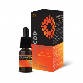 OrganiCBD CBD Oil Drops 3% (300mg) 10ml