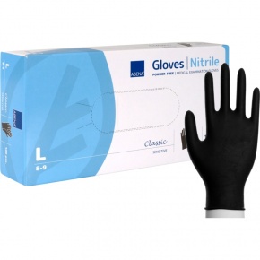 Nitrile gloves - black L 100pcs (powder free)