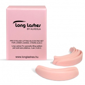 Long Lashes Pro eyelash lifting silicone pad set for lower lashes, 3 pairs (A,B,C)