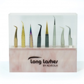 Long Lashes Pro tweezer holder display - pink