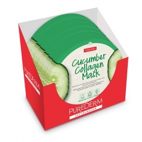 PureDerm Cucumber Collagen Mask  24 pcs