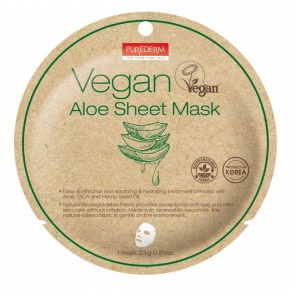 PureDerm 3 in 1 Vegan Aloe Sheet Mask