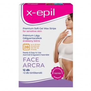 X-Epil Premium Soft Sensitive Gel Wax Strips for face – 12 pcs