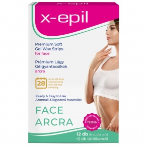X-Epil Premium Soft Sensitive Gel Wax Strips for face – 12 pcs