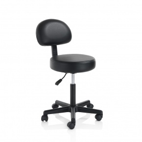 Master Massage Stool with high back black