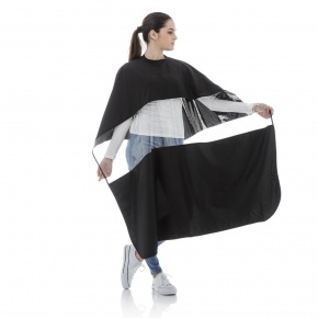 Window Cutting cape with transparent window
