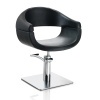Hair Queen black cutting chair with square base