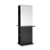 Totem double-sided mirror with shelves